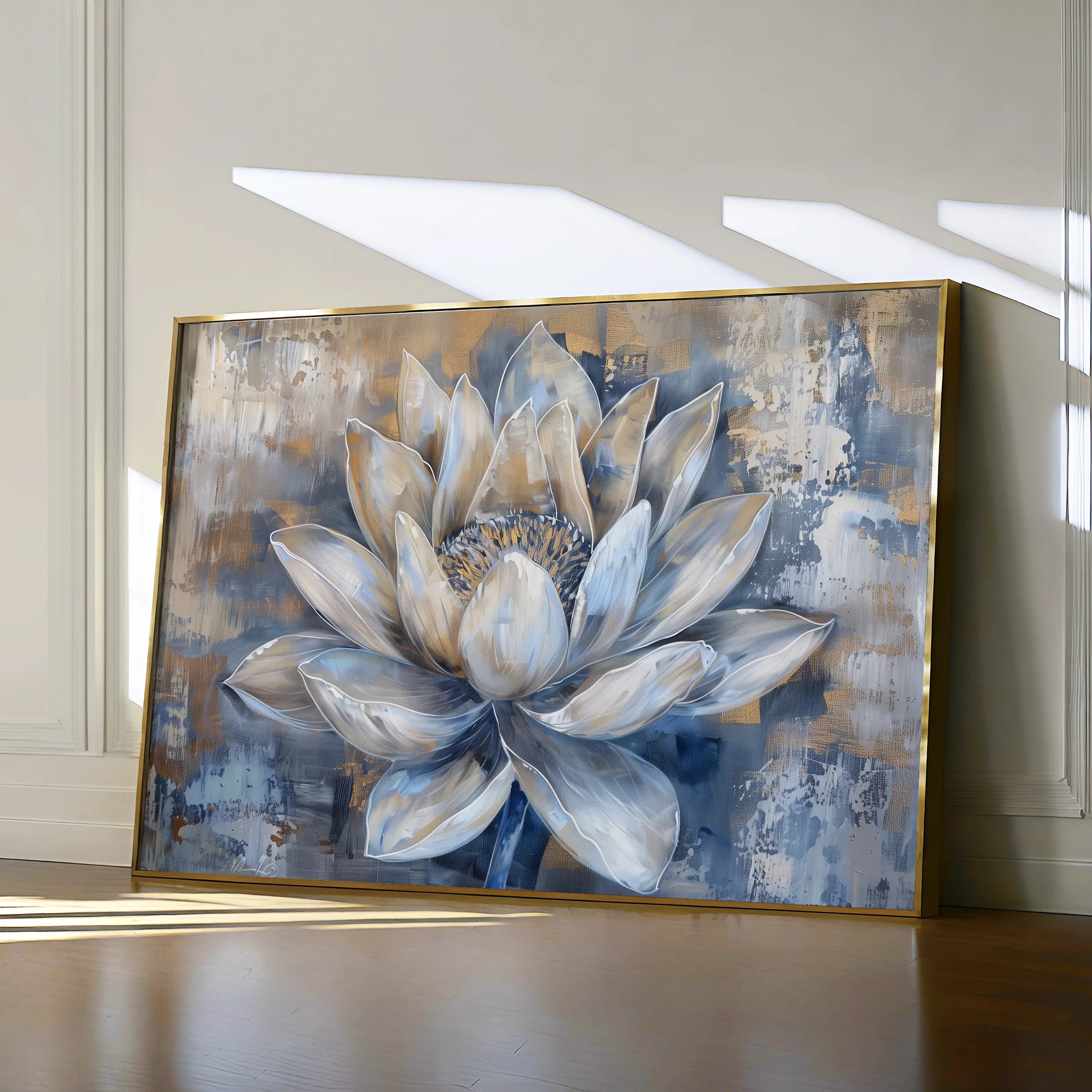 Floral 095 Canvas Art 18" x 24" / 45 x 60 cm / Black