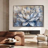 Floral 095 Canvas Art 18" x 24" / 45 x 60 cm / Black