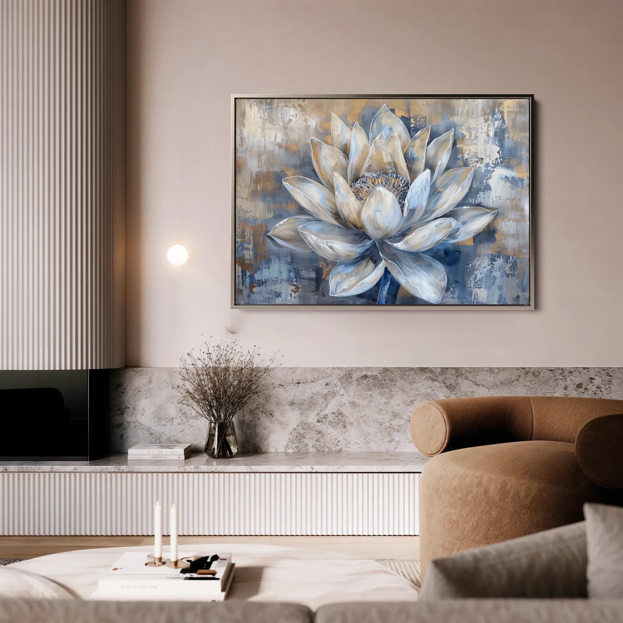 Floral 095 Canvas Art 18" x 24" / 45 x 60 cm / Black