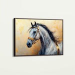Horses 095 Canvas Art 60 x 40 cm / Black