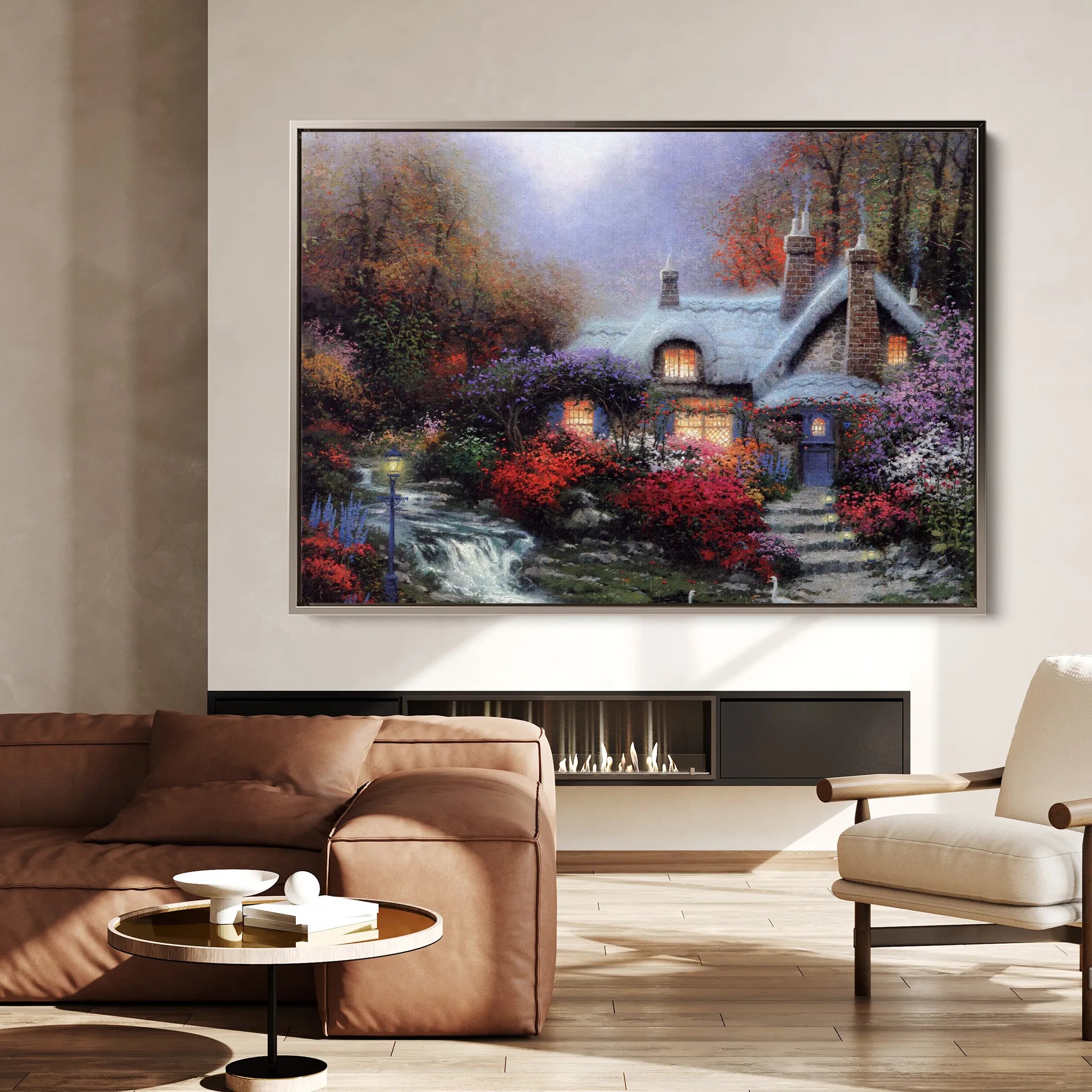 Landscape 095 Canvas Art 18" x 24" / 45 x 60 cm / Black