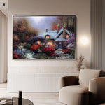 Landscape 095 Canvas Art 18" x 24" / 45 x 60 cm / Black