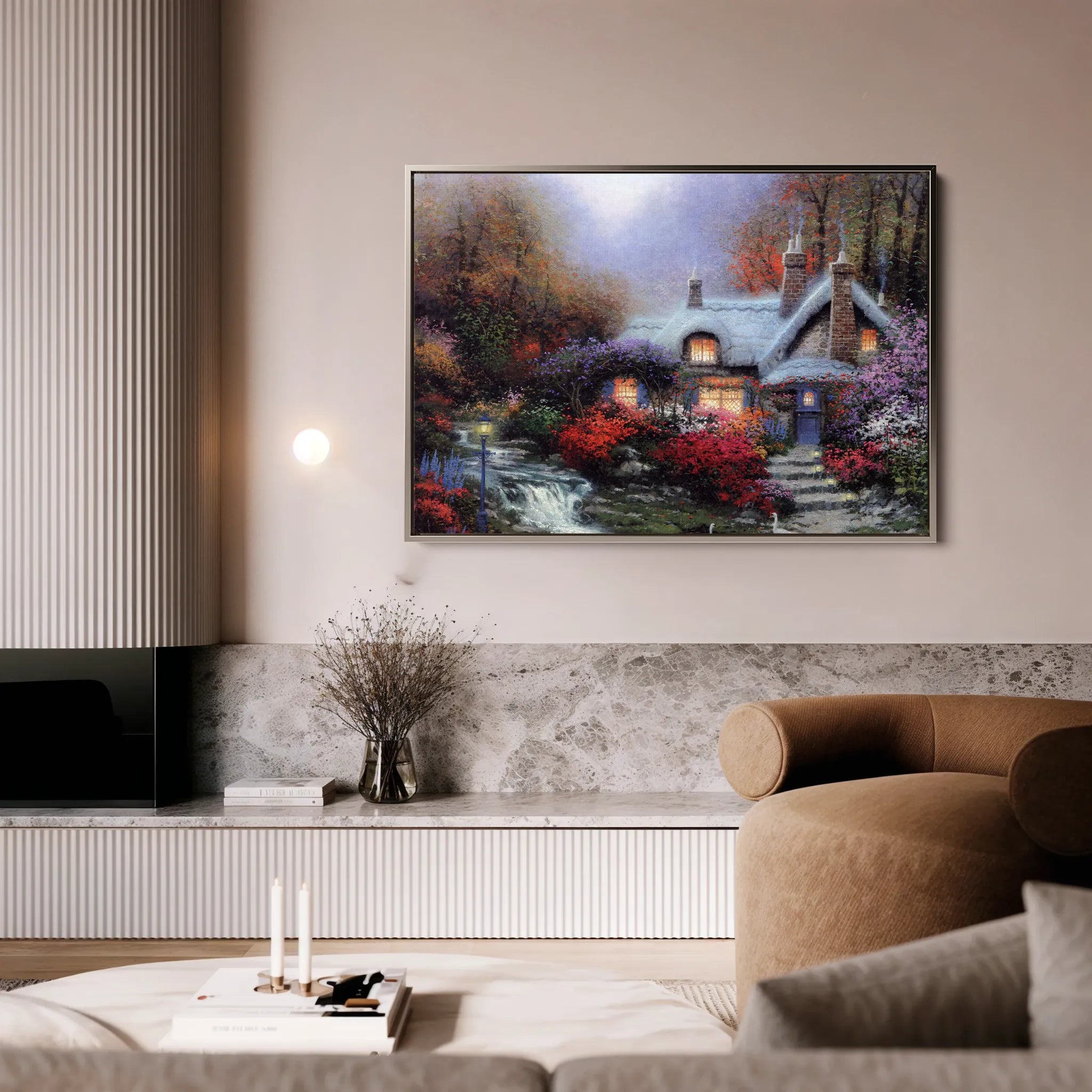 Landscape 095 Canvas Art 18" x 24" / 45 x 60 cm / Black
