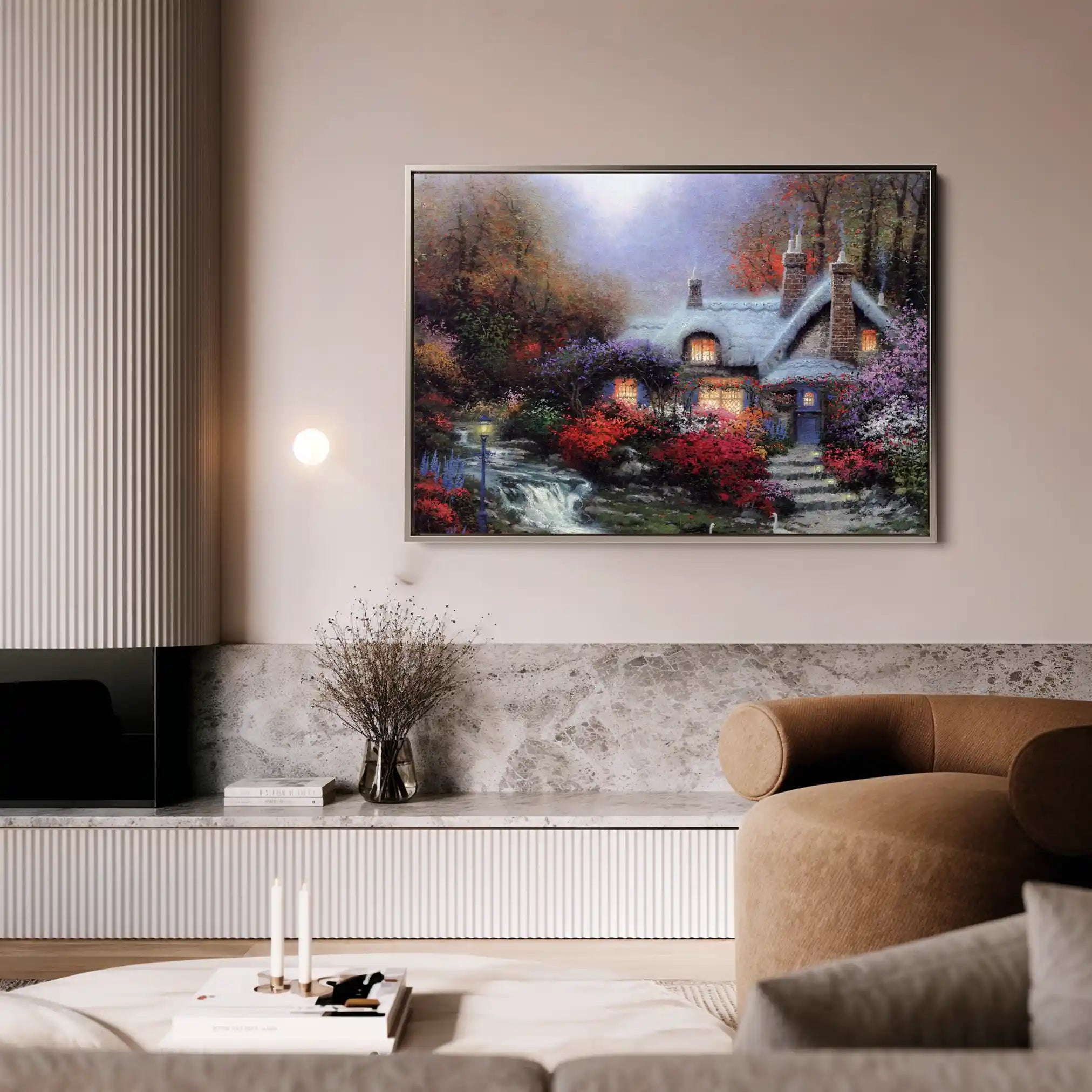 Landscape 095 Canvas Art 60 x 40 cm / Black