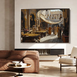 Orientalist 095 Canvas Art 18" x 24" / 45 x 60 cm / Black