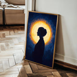 Portrait 095 Canvas Art 18" x 24" / 45 x 60 cm / Black