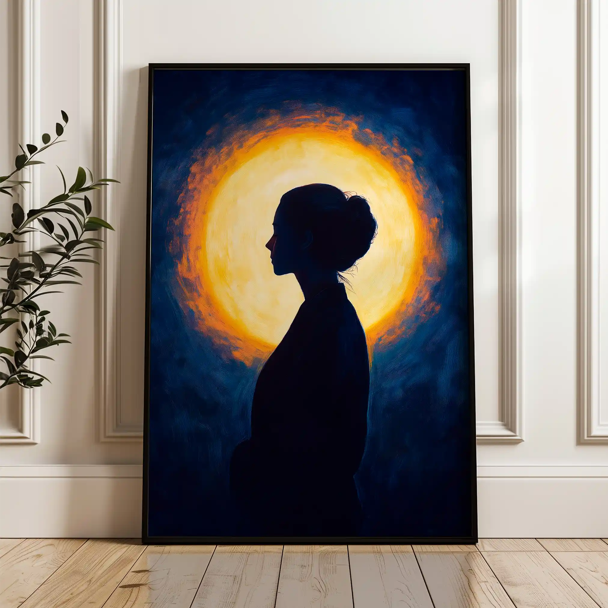 Portrait 095 Canvas Art 60 x 40 cm / Black