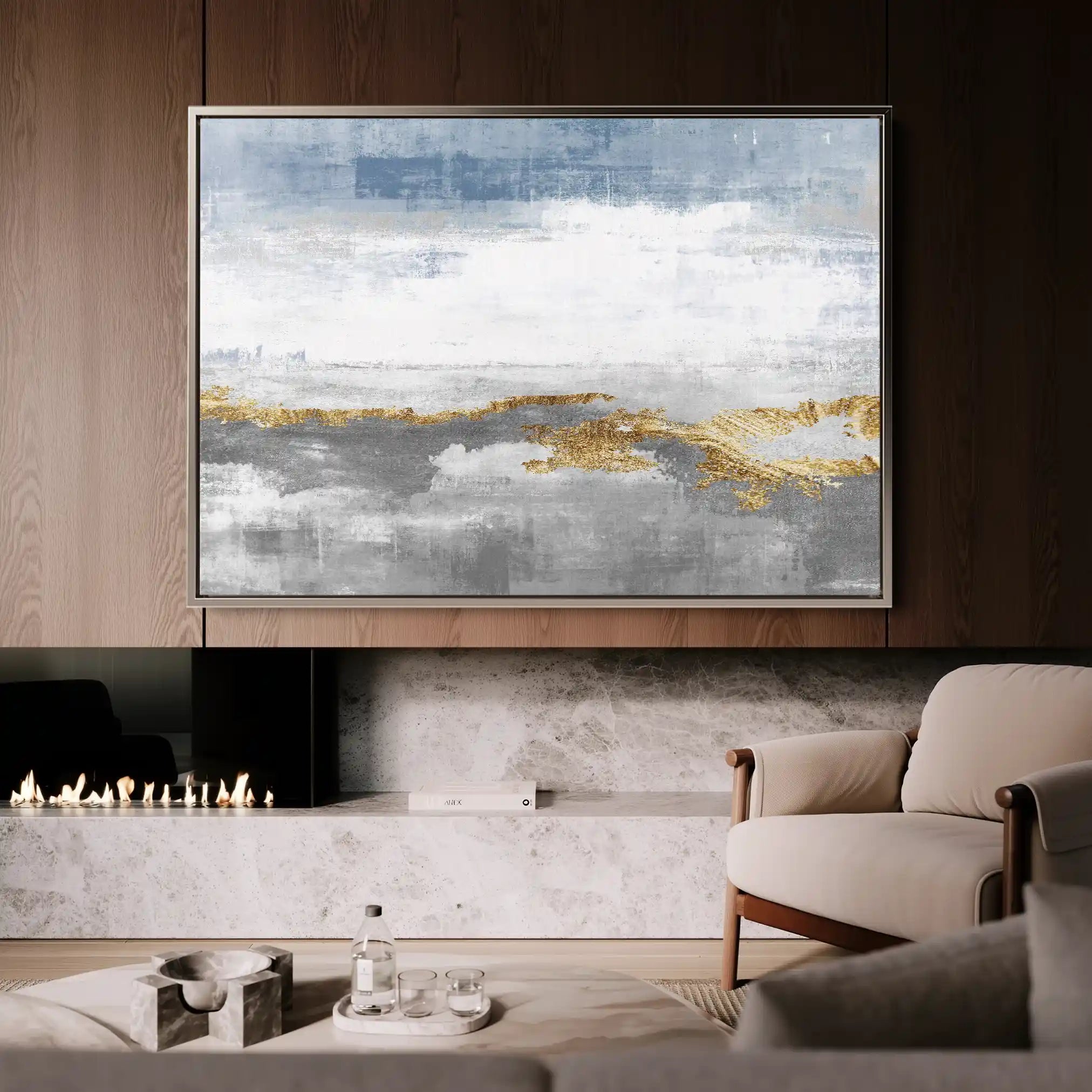 Abstract 096 Canvas Art 60 x 40 cm / Black