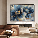 Floral 096 Canvas Art 18" x 24" / 45 x 60 cm / Black