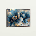 Floral 096 Canvas Art 18" x 24" / 45 x 60 cm / Black