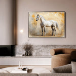 Horses 096 Canvas Art 18" x 24" / 45 x 60 cm / Black