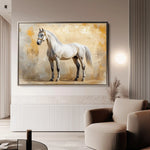 Horses 096 Canvas Art 60 x 40 cm / Black