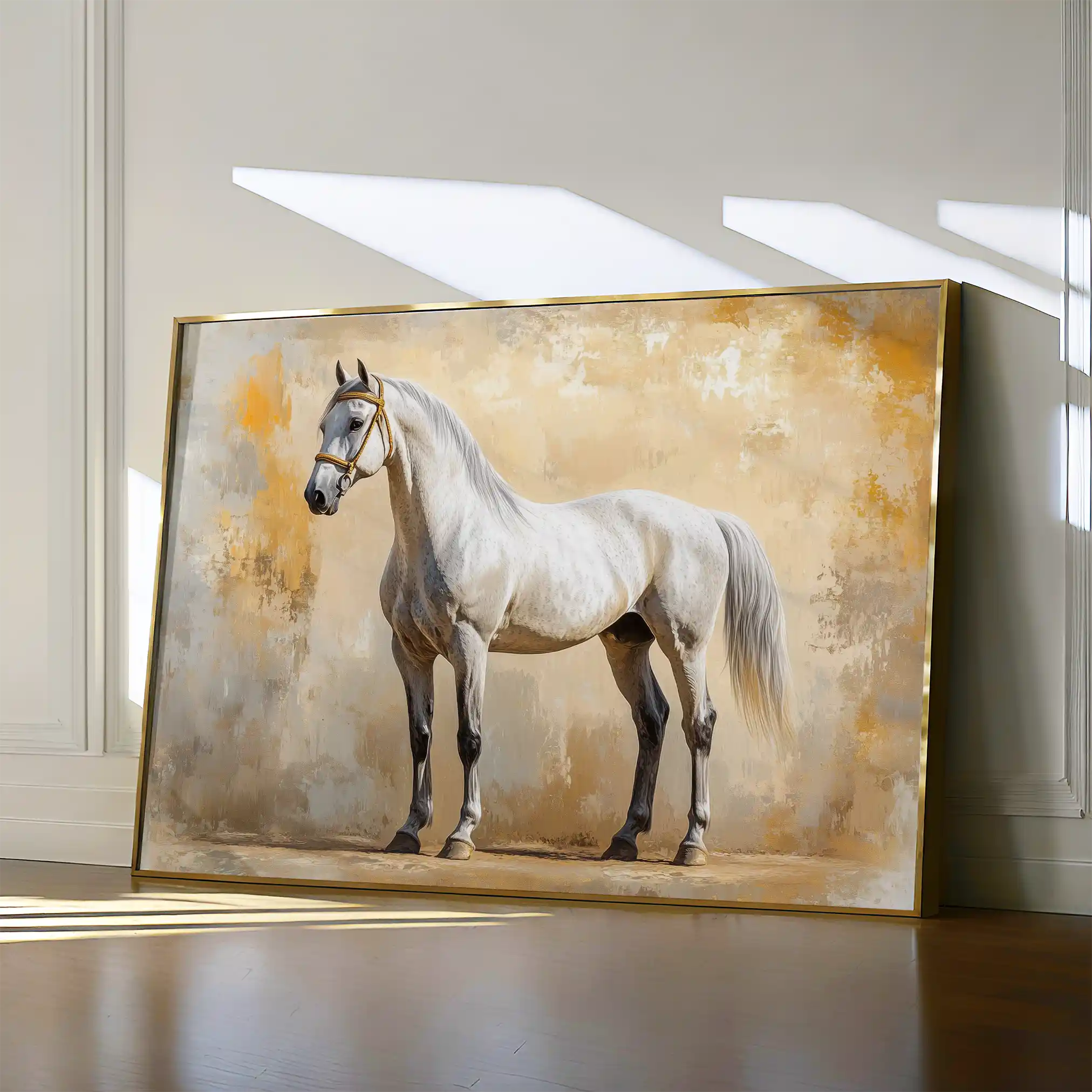 Horses 096 Canvas Art 60 x 40 cm / Black