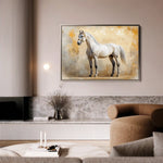 Horses 096 Canvas Art 60 x 40 cm / Black