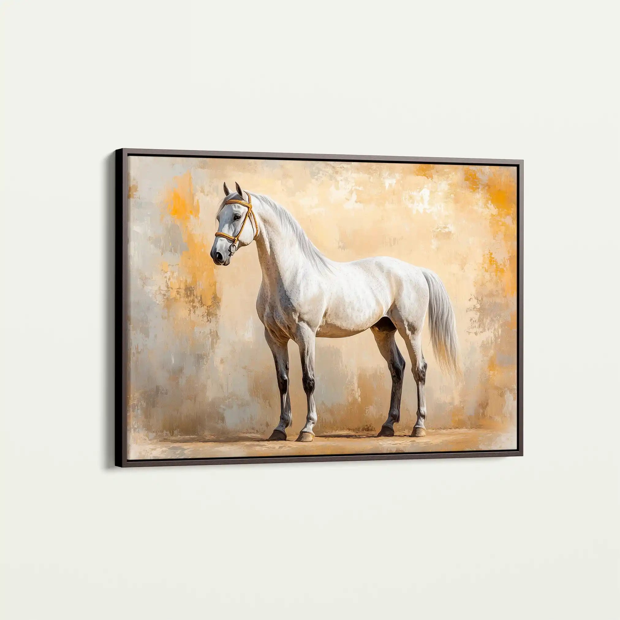 Horses 096 Canvas Art 60 x 40 cm / Black