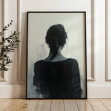 Portrait 096 Canvas Art 18" x 24" / 45 x 60 cm / Black