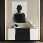 Portrait 096 Canvas Art 18" x 24" / 45 x 60 cm / Black
