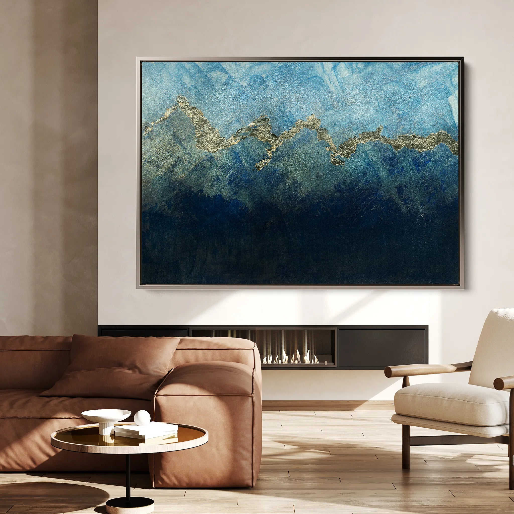 Abstract 097 Canvas Art 18" x 24" / 45 x 60 cm / Black