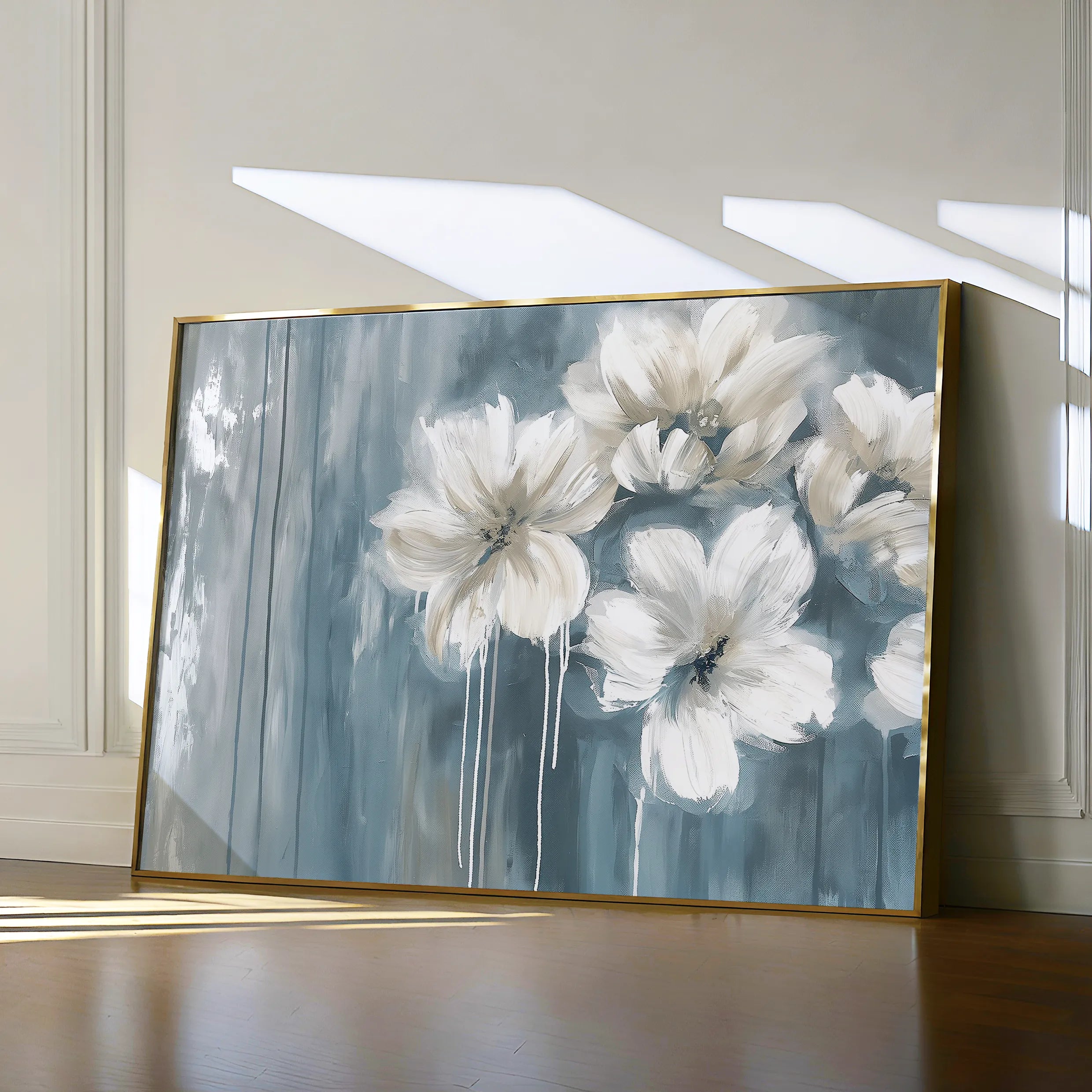 Floral 097 Canvas Art 18" x 24" / 45 x 60 cm / Black