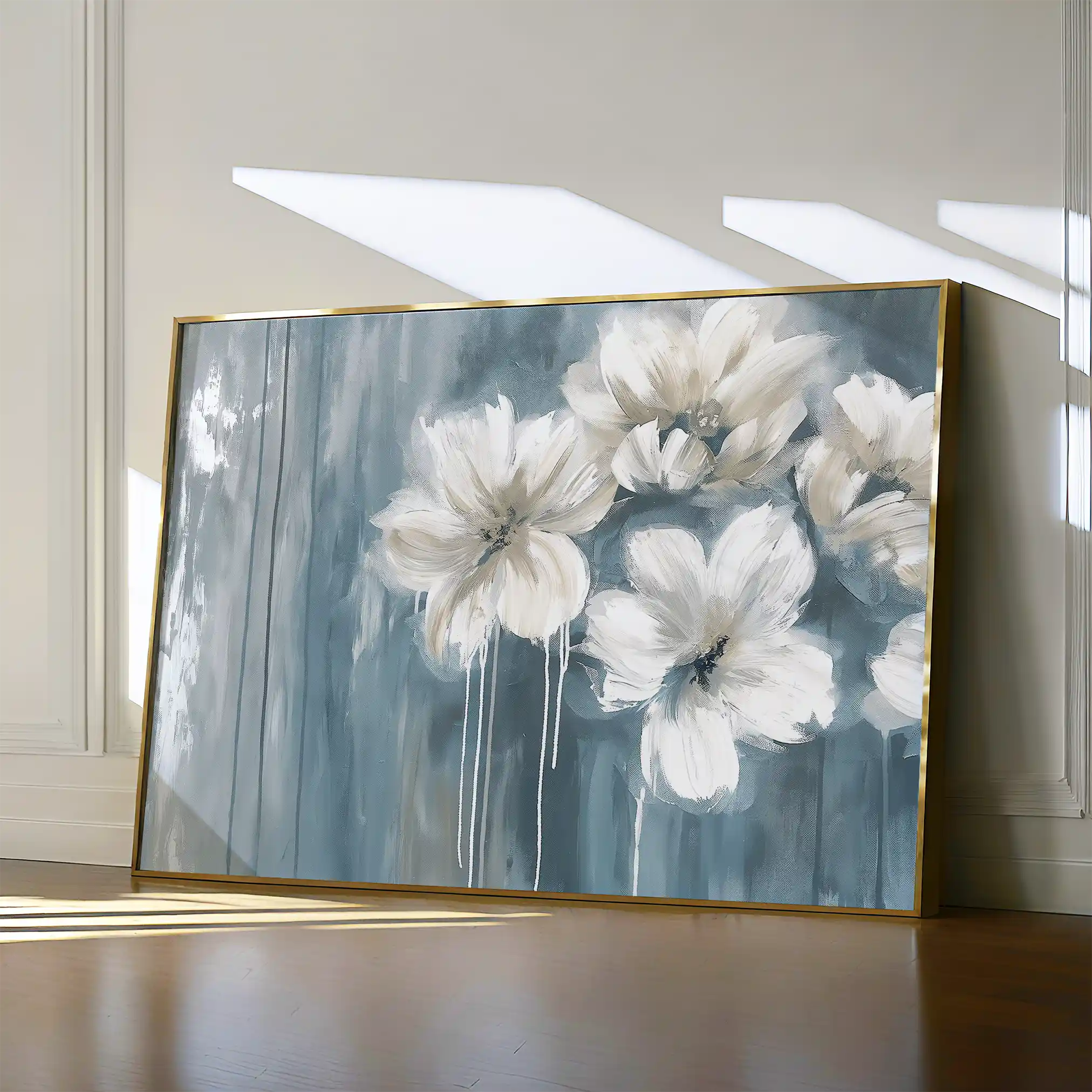 Floral 097 Canvas Art 60 x 40 cm / Black