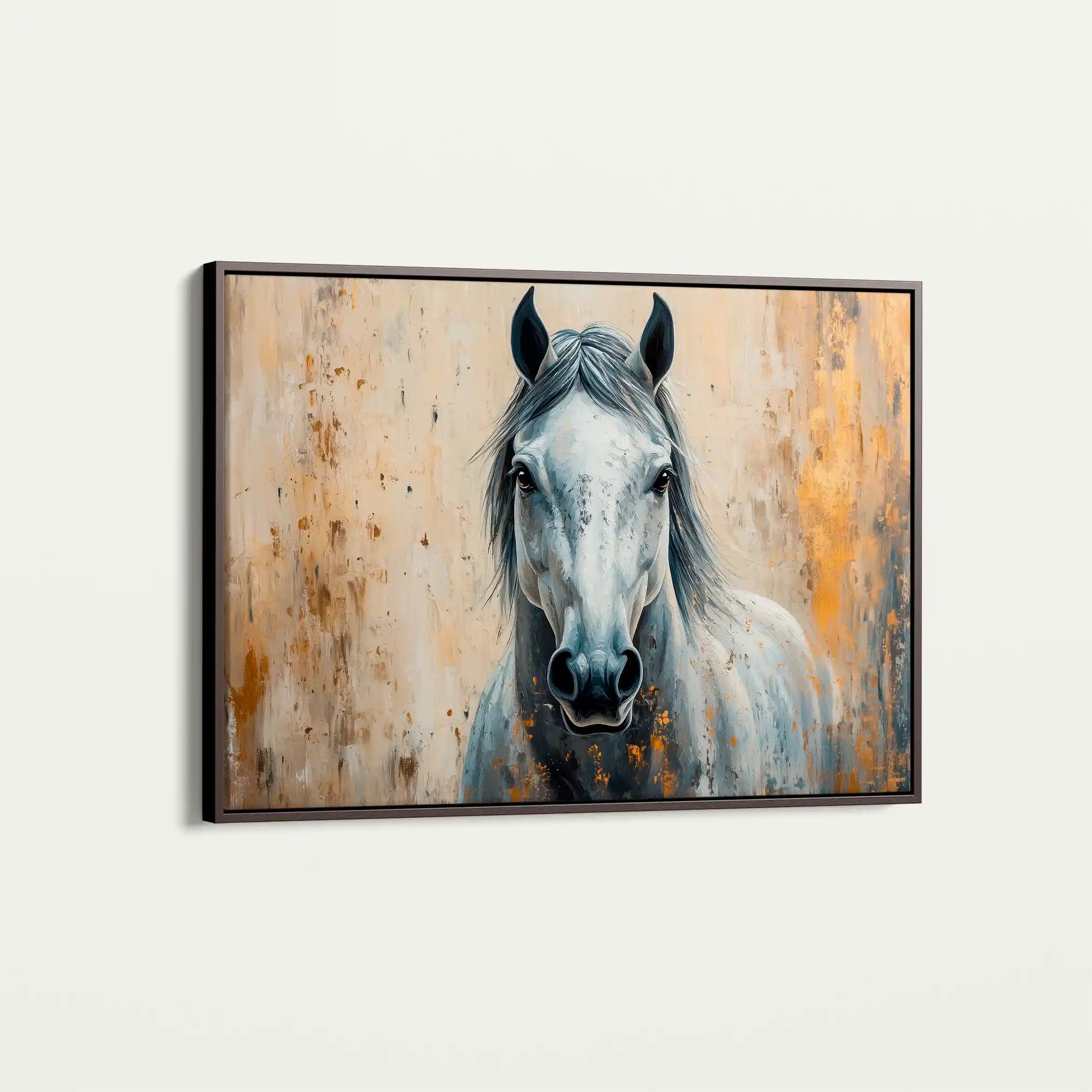 Horses 097 Canvas Art 60 x 40 cm / Black