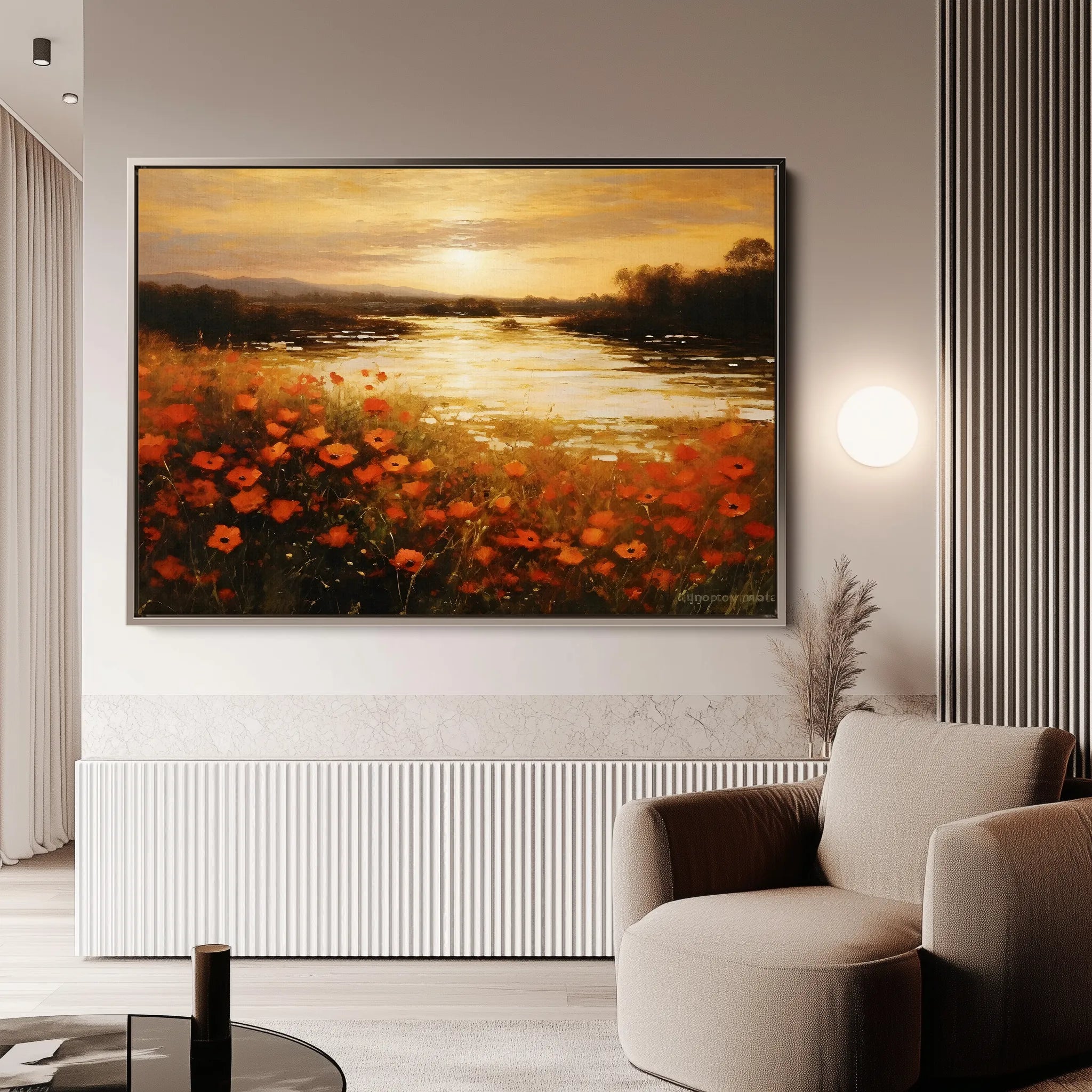 Landscape 097 Canvas Art 18" x 24" / 45 x 60 cm / Black