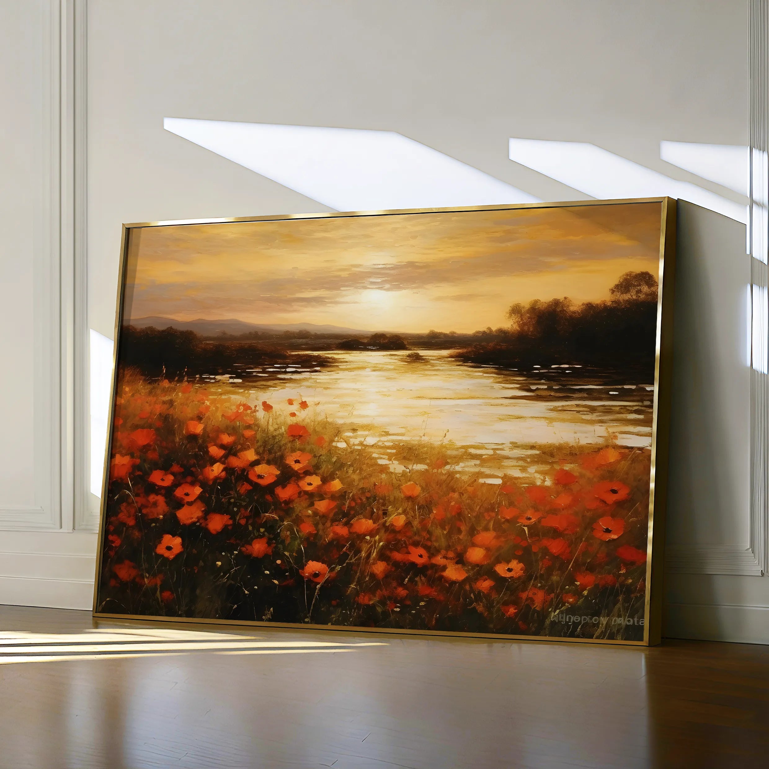 Landscape 097 Canvas Art 18" x 24" / 45 x 60 cm / Black
