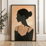 Portrait 097 Canvas Art 18" x 24" / 45 x 60 cm / Black
