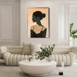 Portrait 097 Canvas Art 18" x 24" / 45 x 60 cm / Black
