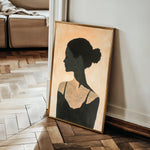 Portrait 097 Canvas Art 18" x 24" / 45 x 60 cm / Black