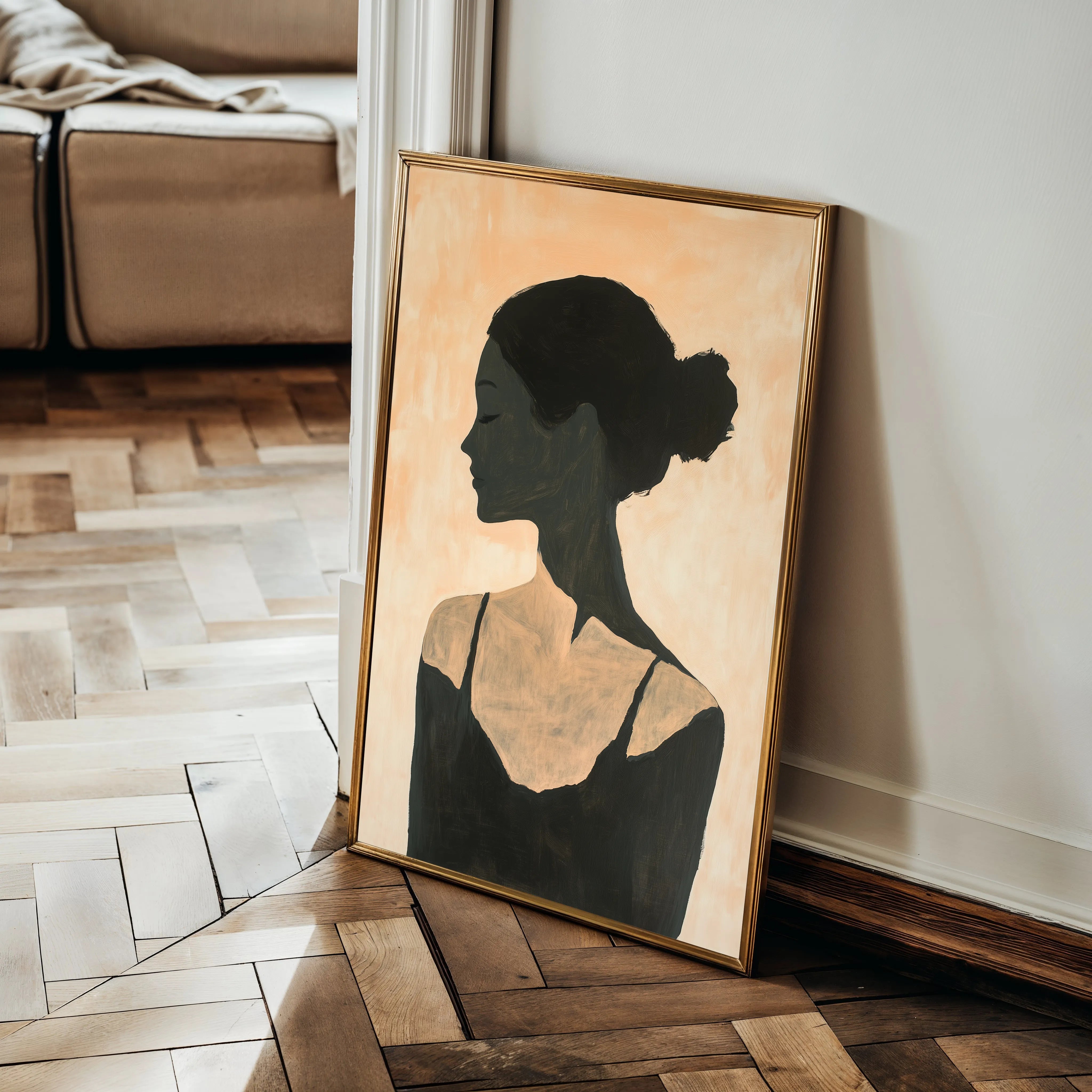 Portrait 097 Canvas Art 18" x 24" / 45 x 60 cm / Black