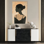 Portrait 097 Canvas Art 18" x 24" / 45 x 60 cm / Black