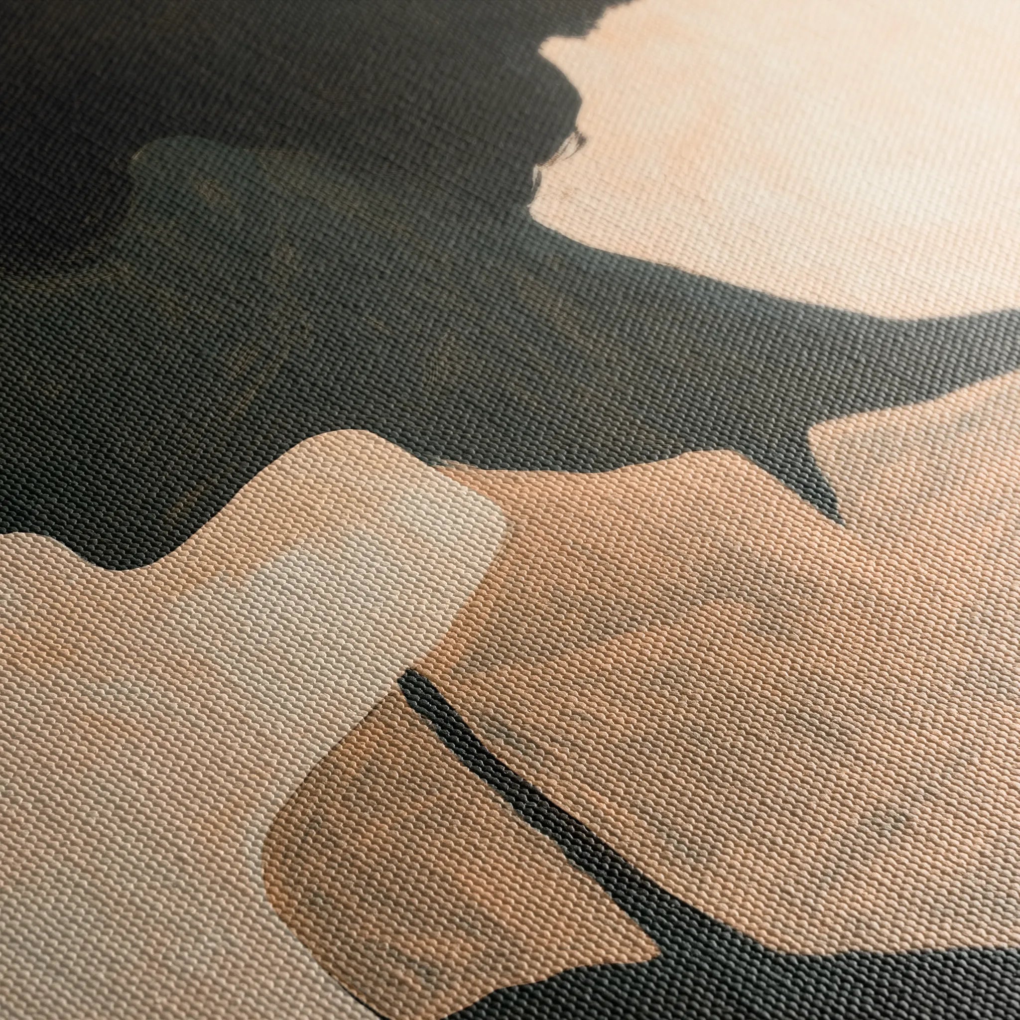 Portrait 097 Canvas Art 18" x 24" / 45 x 60 cm / Black