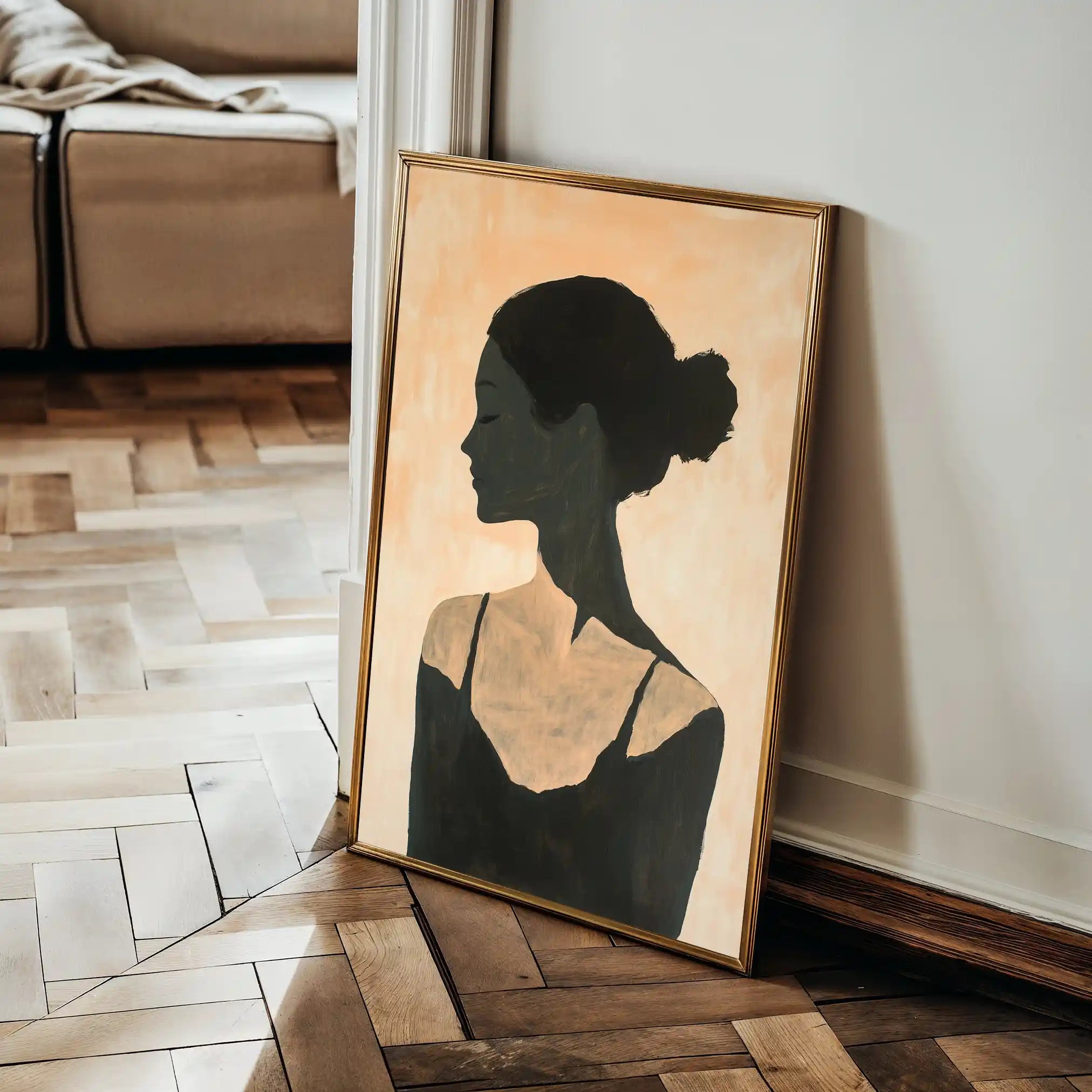 Portrait 097 Canvas Art 60 x 40 cm / Black