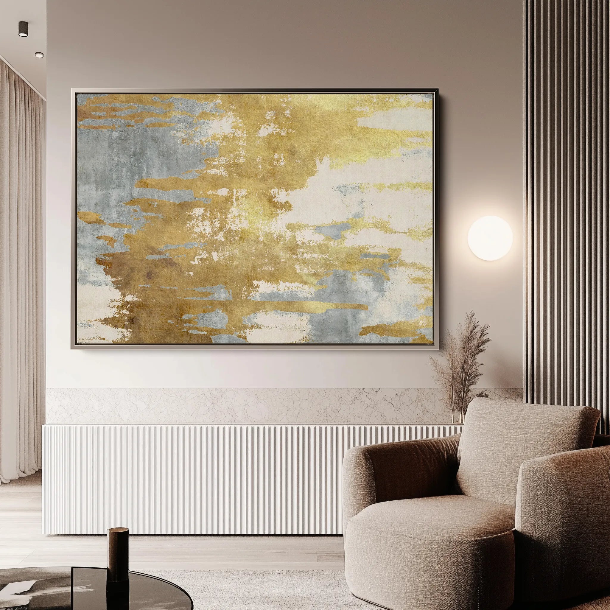 Abstract 098 Canvas Art 18" x 24" / 45 x 60 cm / Black