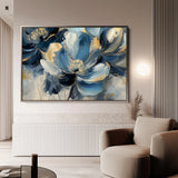 Floral 098 Canvas Art 18" x 24" / 45 x 60 cm / Black