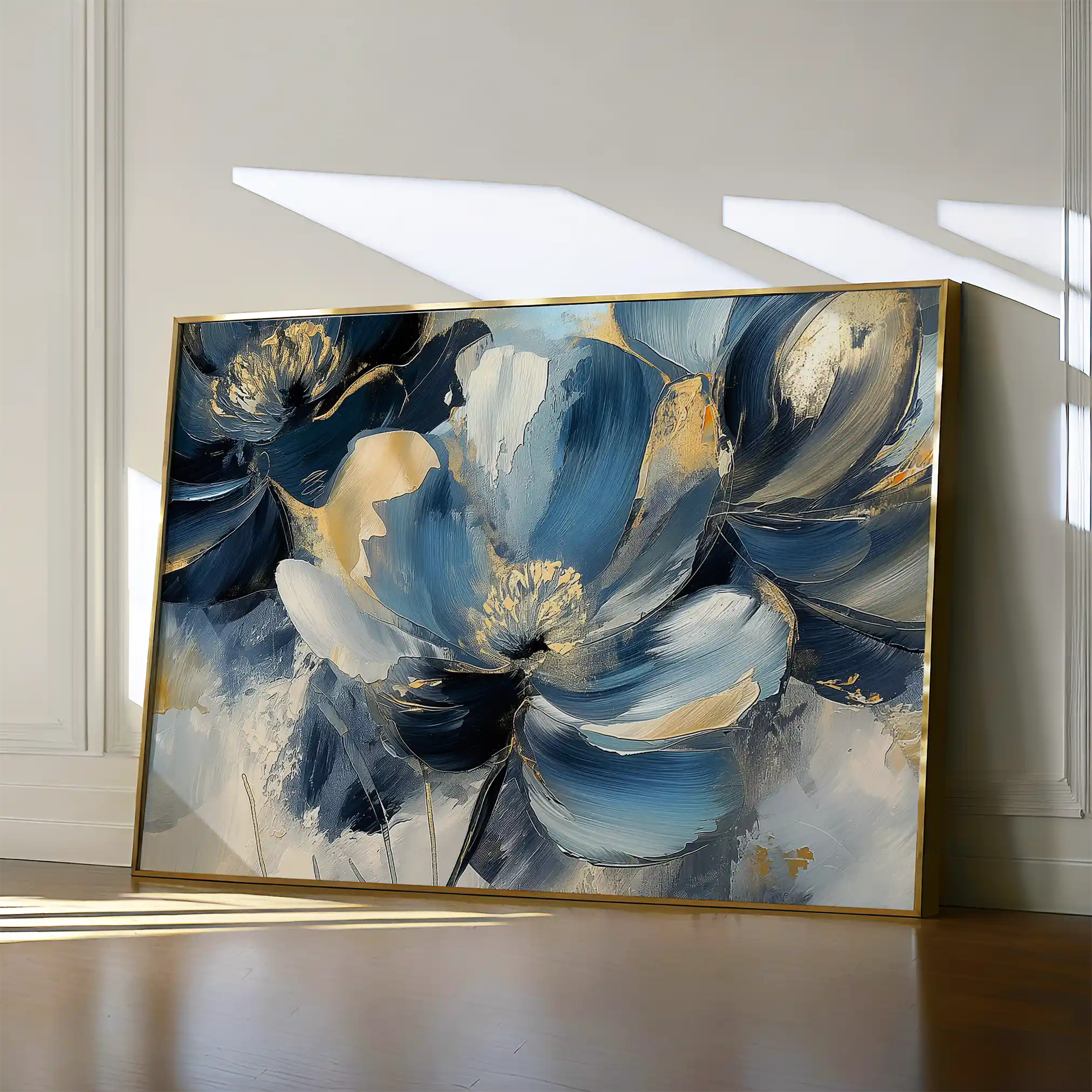 Floral 098 Canvas Art 60 x 40 cm / Black