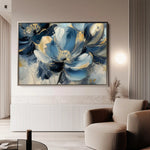 Floral 098 Canvas Art 60 x 40 cm / Black