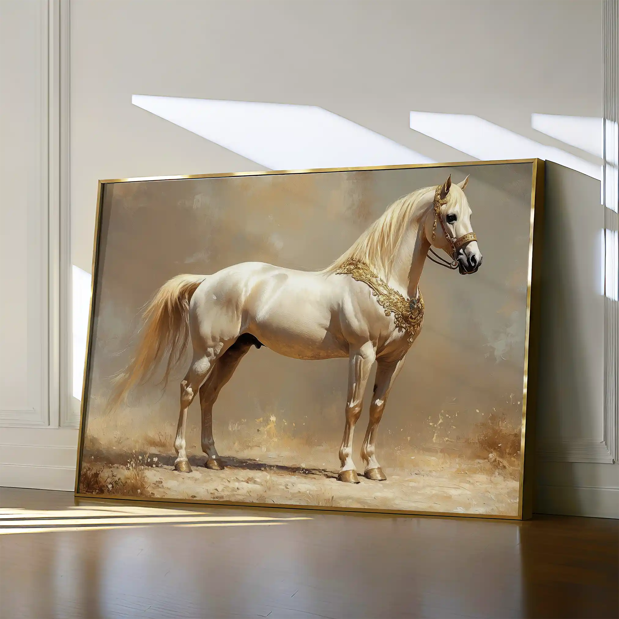 Horses 098 Canvas Art 60 x 40 cm / Black
