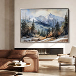 Landscape 098 Canvas Art 18" x 24" / 45 x 60 cm / Black