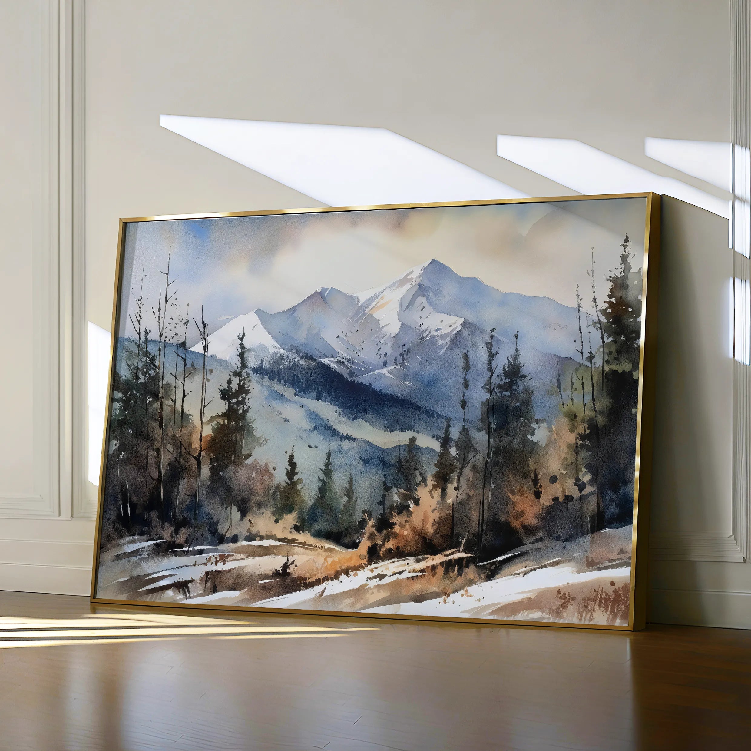 Landscape 098 Canvas Art 18" x 24" / 45 x 60 cm / Black