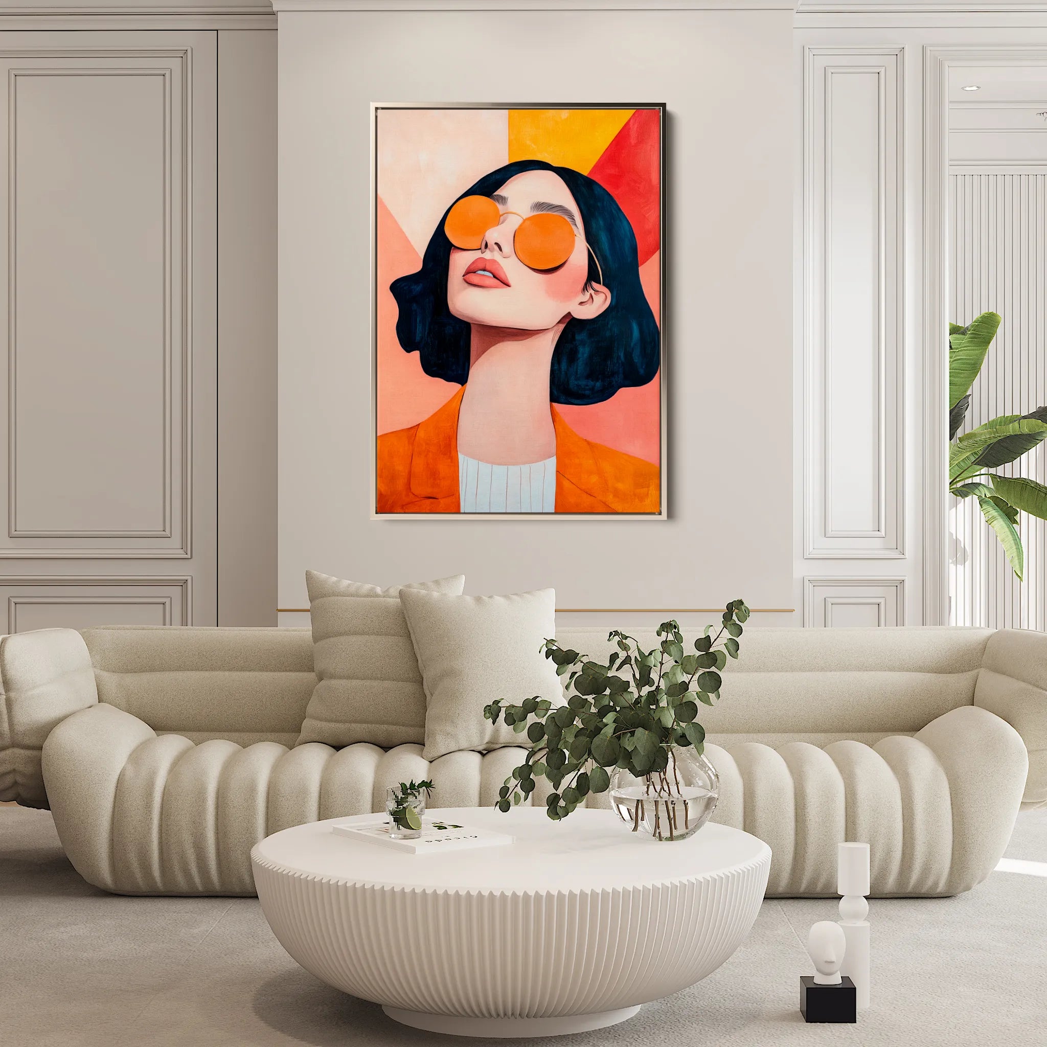 Portrait 098 Canvas Art 18" x 24" / 45 x 60 cm / Black