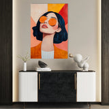Portrait 098 Canvas Art 18" x 24" / 45 x 60 cm / Black
