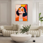 Portrait 098 Canvas Art 60 x 40 cm / Black