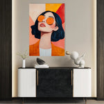 Portrait 098 Canvas Art 60 x 40 cm / Black