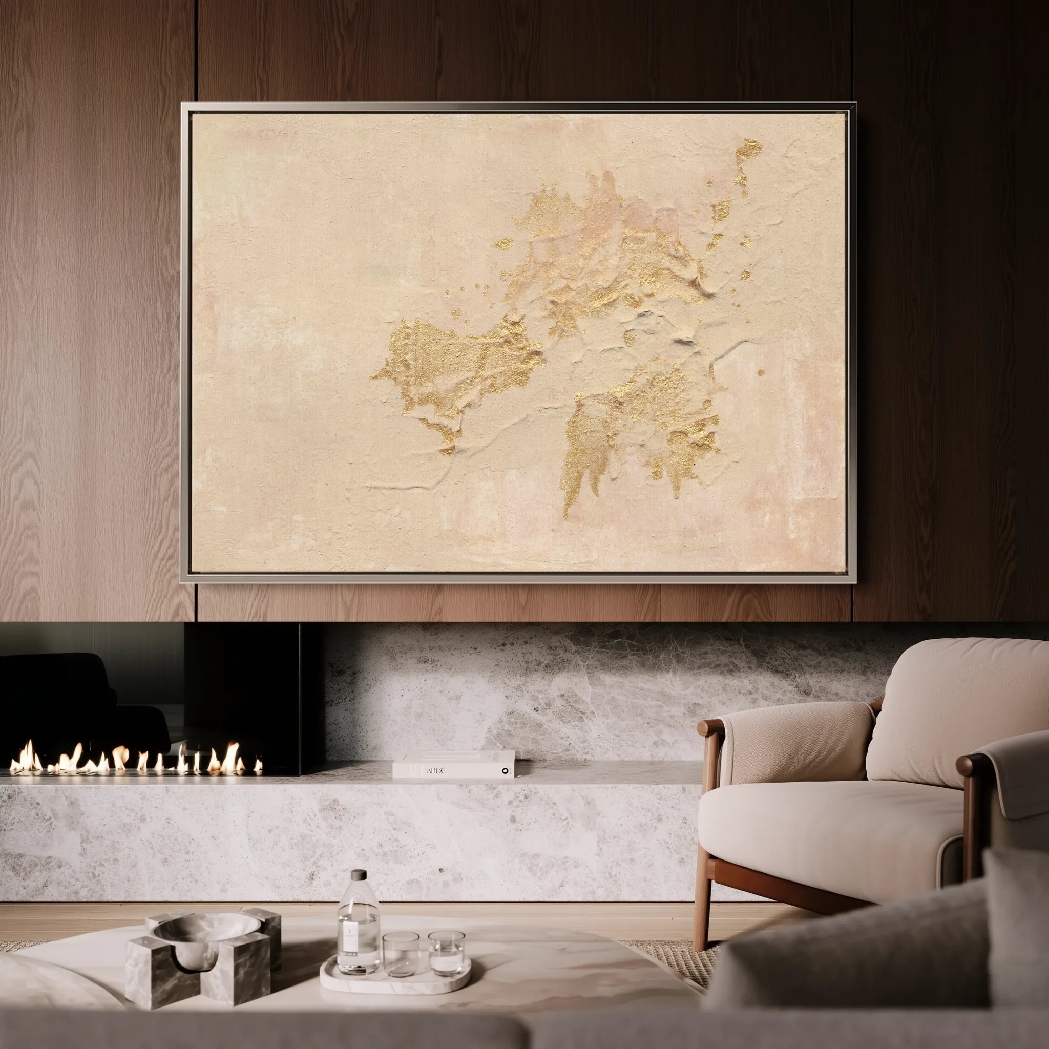 Abstract 099 Canvas Art 18" x 24" / 45 x 60 cm / Black