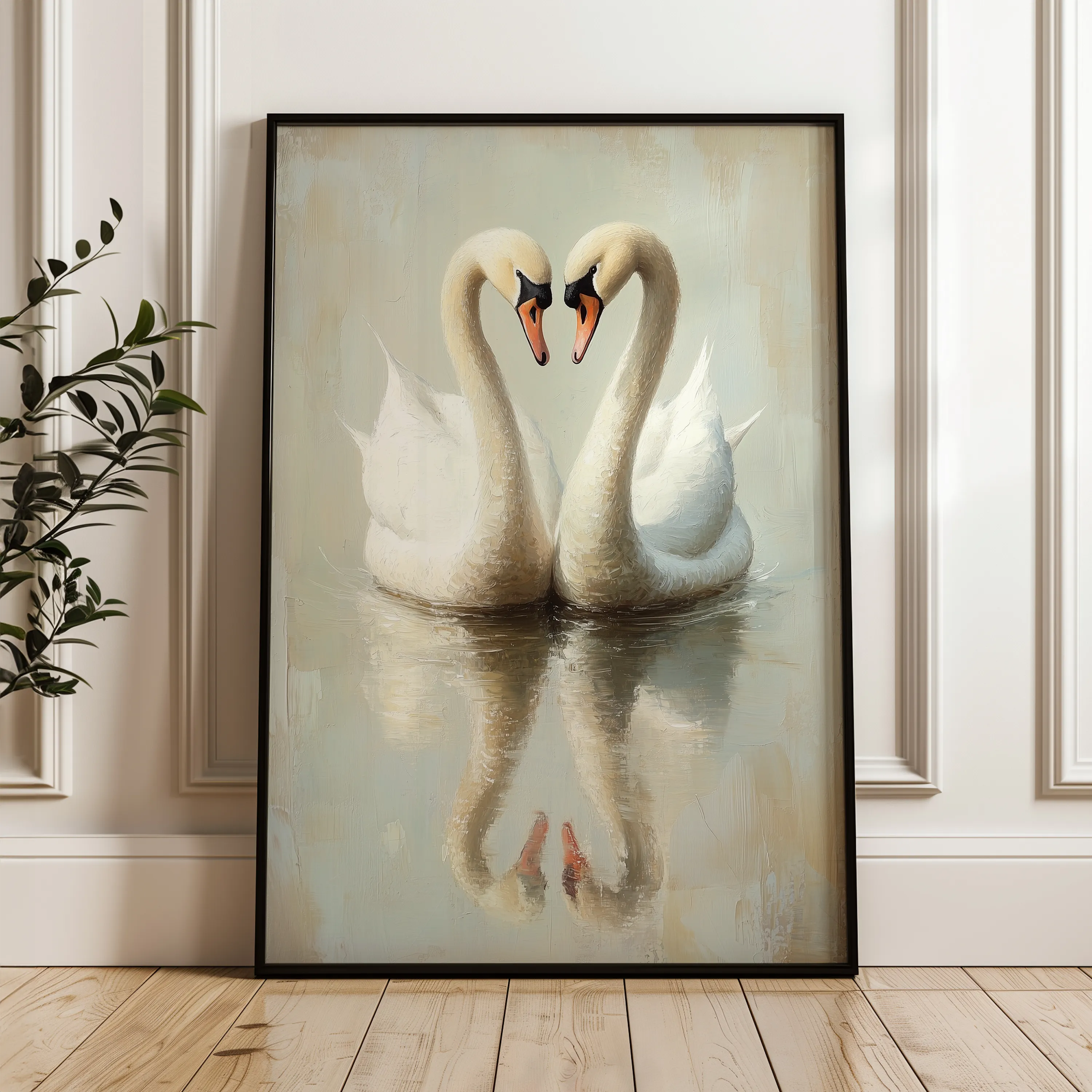 Animals 099 Canvas Art 18" x 24" / 45 x 60 cm / Black