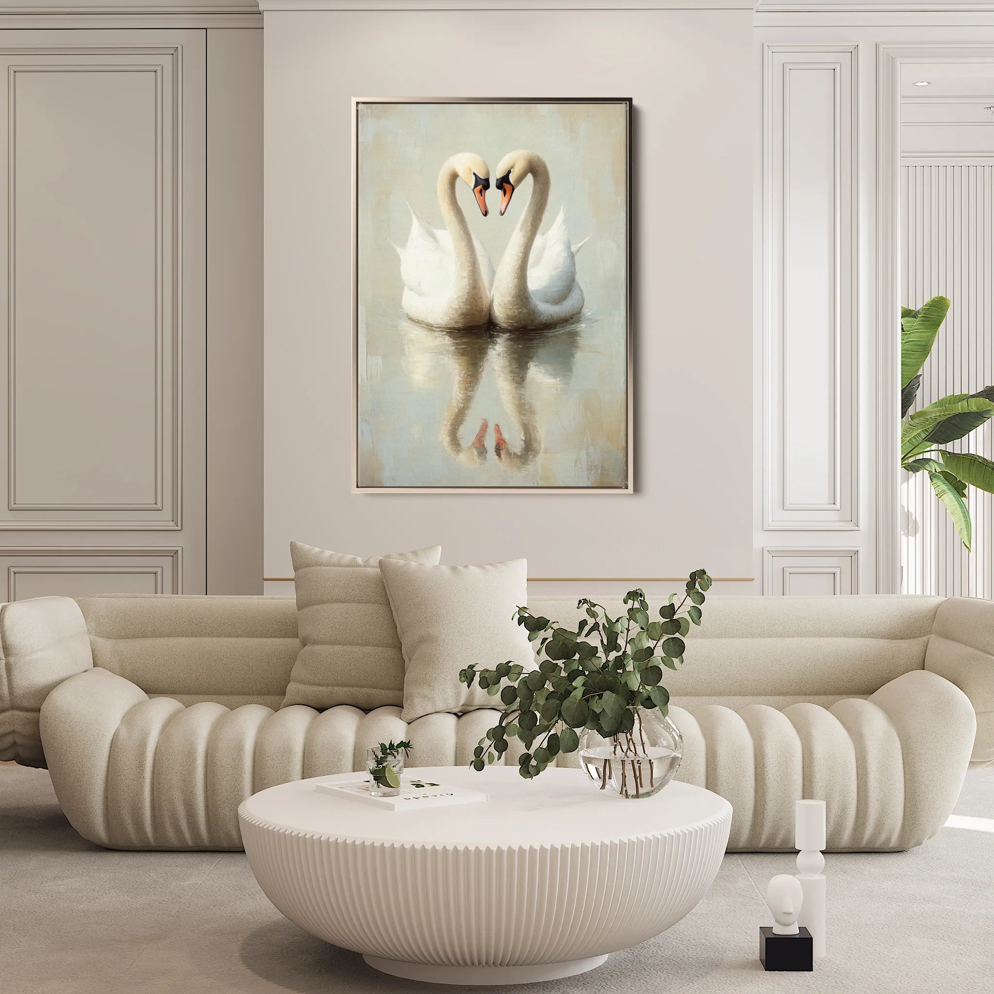 Animals 099 Canvas Art 18" x 24" / 45 x 60 cm / Black