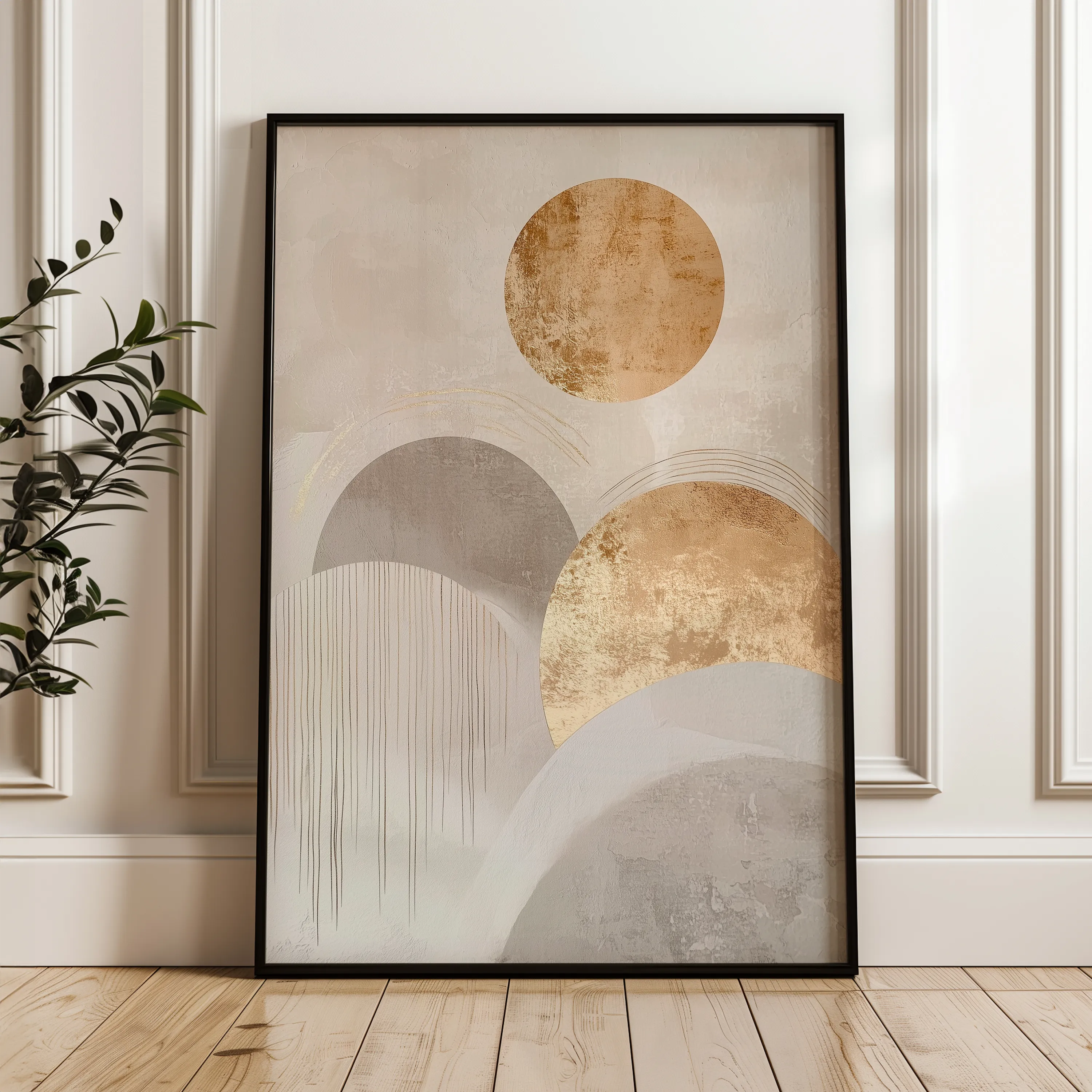 Boho 099 Canvas Art 18" x 24" / 45 x 60 cm / Black