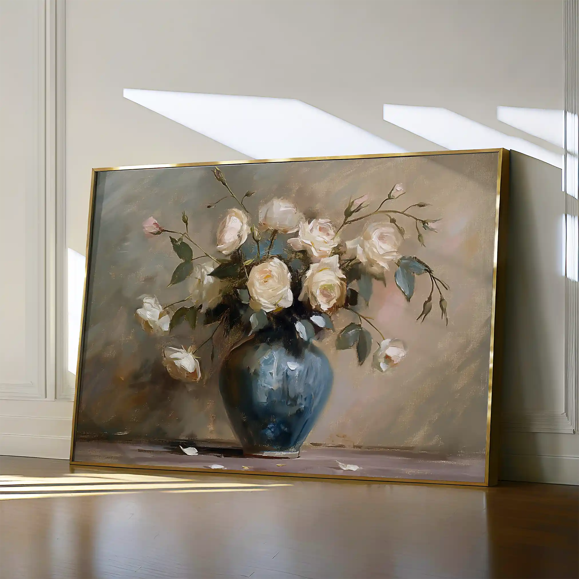 Floral 099 Canvas Art 18" x 24" / 45 x 60 cm / Black